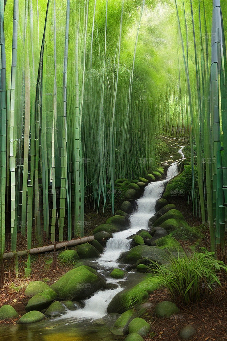 雨后的竹笋的美景