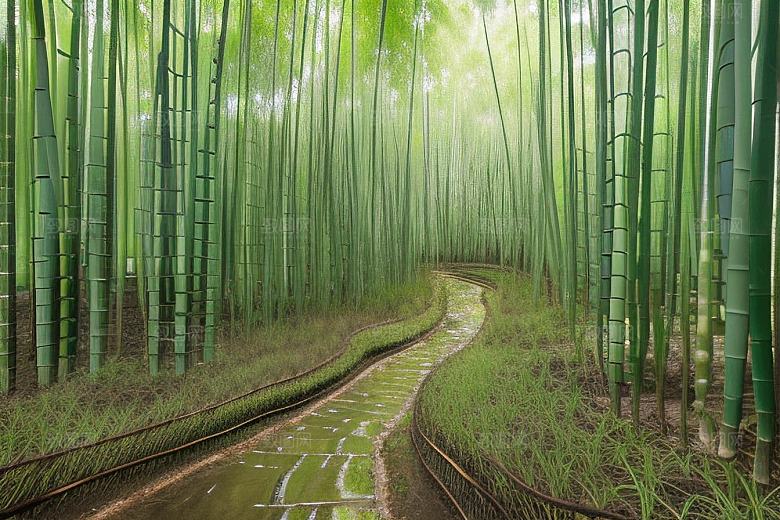 雨后的竹笋的美景