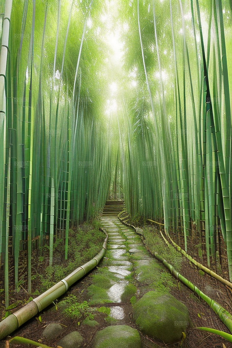 竹笋的爽脆的美景