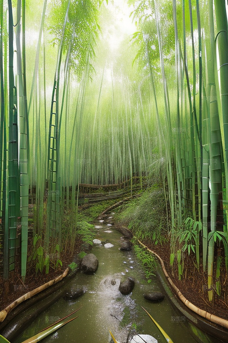 竹笋的爽脆的美景