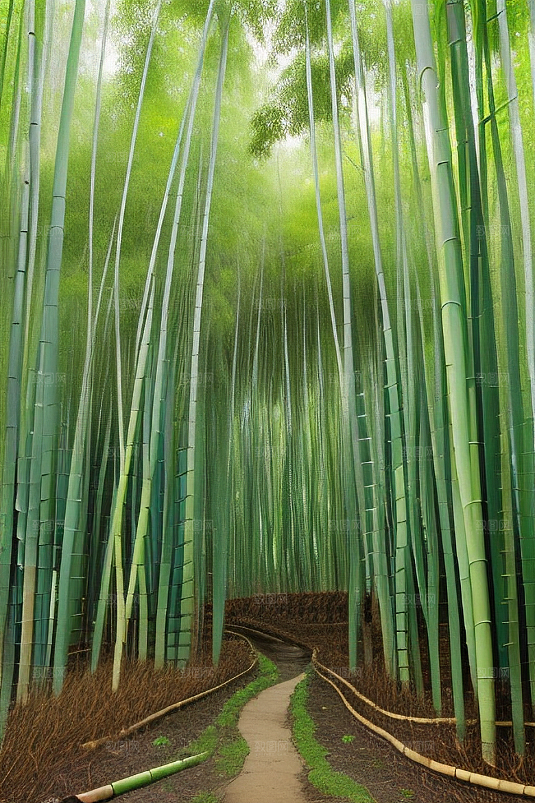 竹子的韧性的美景