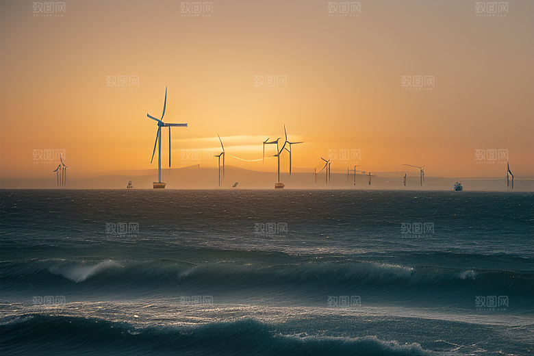 海风之舞大风车的海上华彩