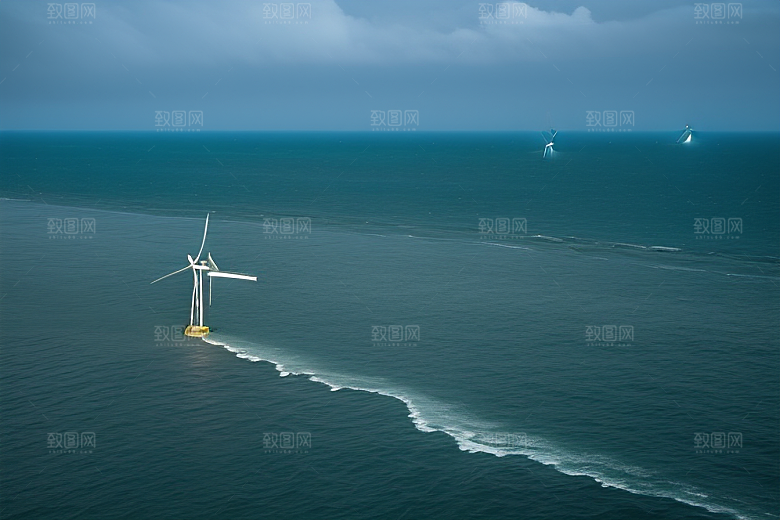 海风之舞大风车的海上华彩