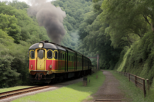 小火车怀旧时光的乘车体验