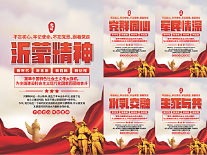 沂蒙精神党建海报