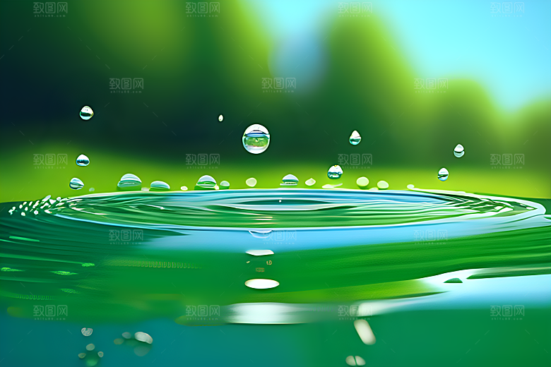 雨后的清凉与垂落的水珠