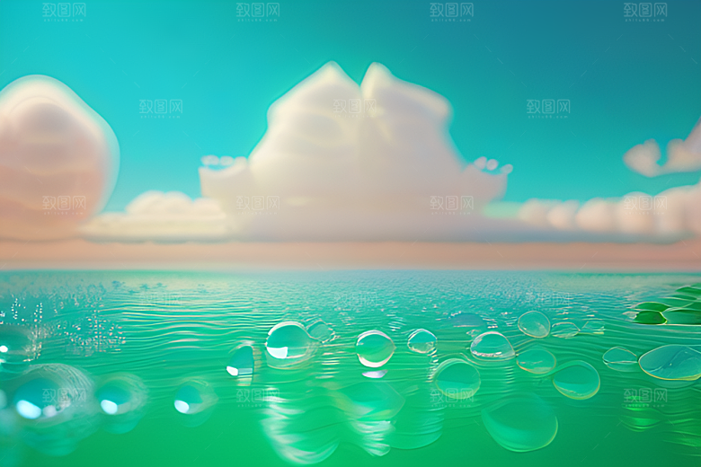 雨后的清凉与垂落的水珠