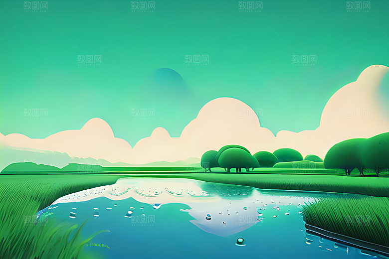 湿润滴落的微凉感受