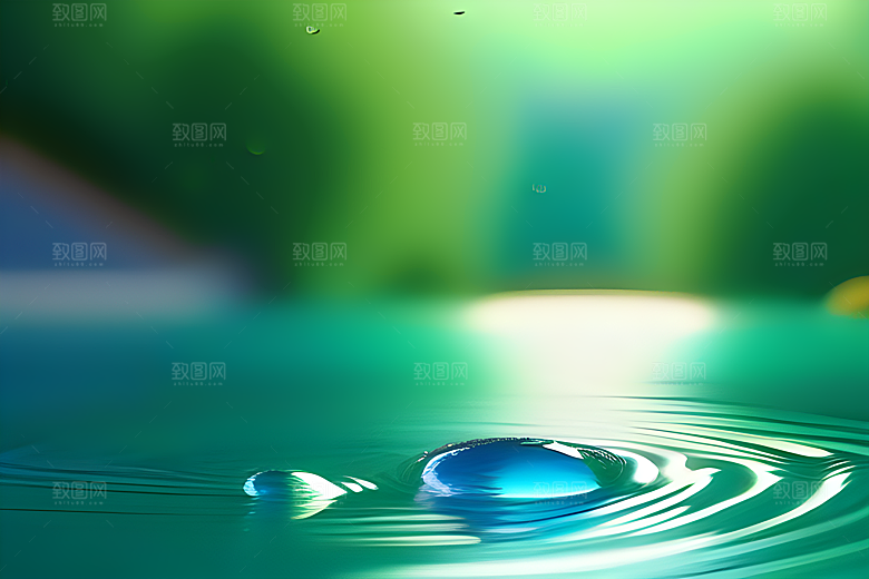 湿润滴落的微凉感受