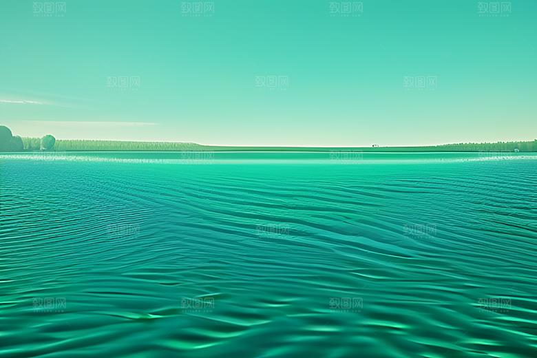 水珠绿叶背景的清澈与晶莹