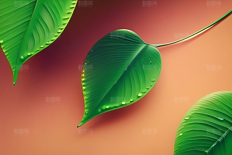 水滴在蓝天绿水中舞蹈