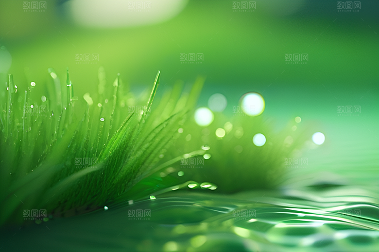水滴绽放出多彩的光彩