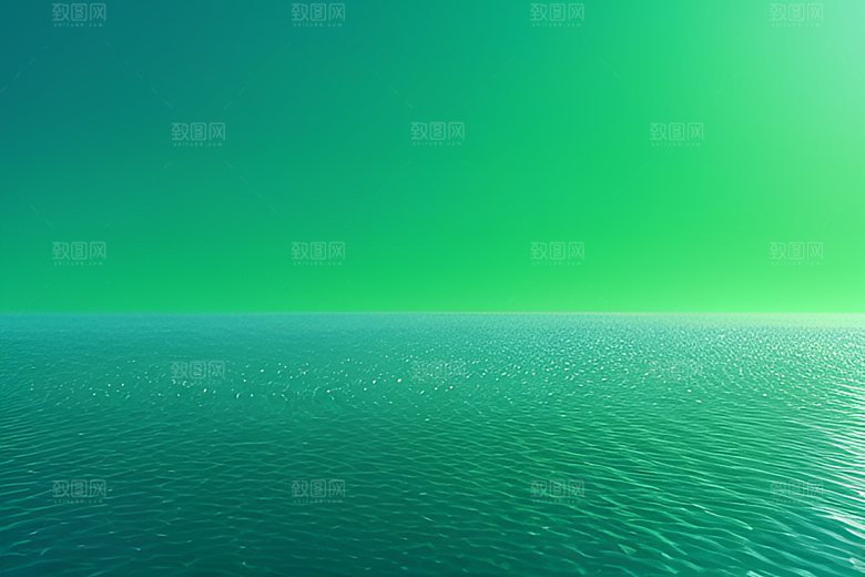 在水滴中绿色背景清新宜人