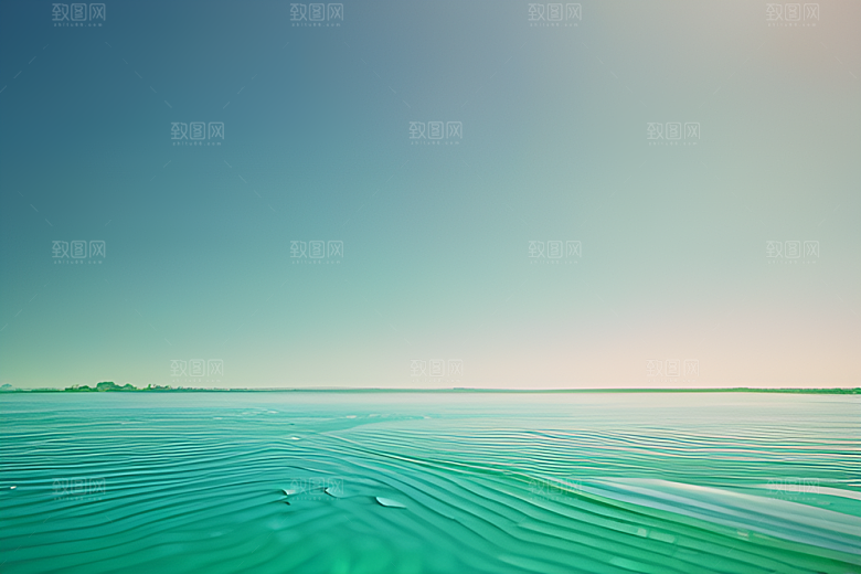 数字渲染的水滴在绿色背景中绽放魅力