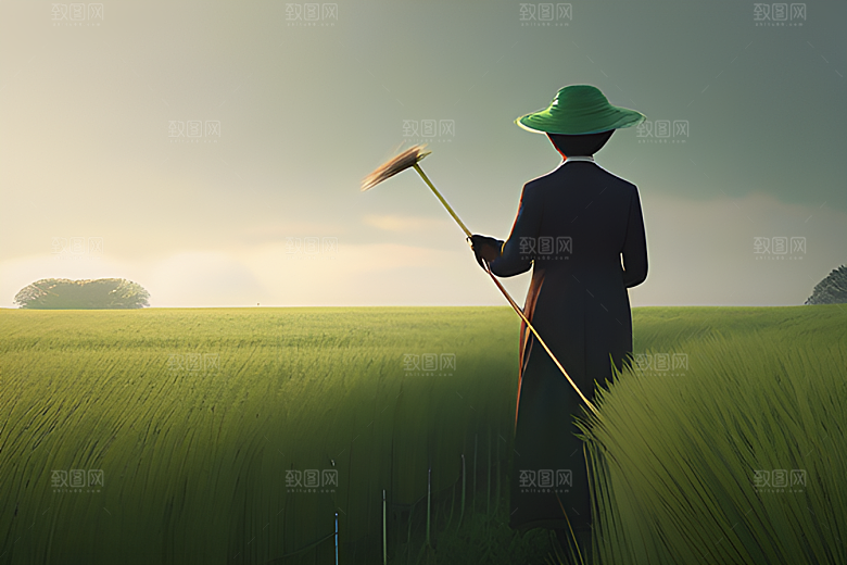 草帽农夫的农田生活