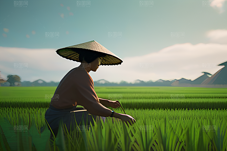 耕作于绿色世界中