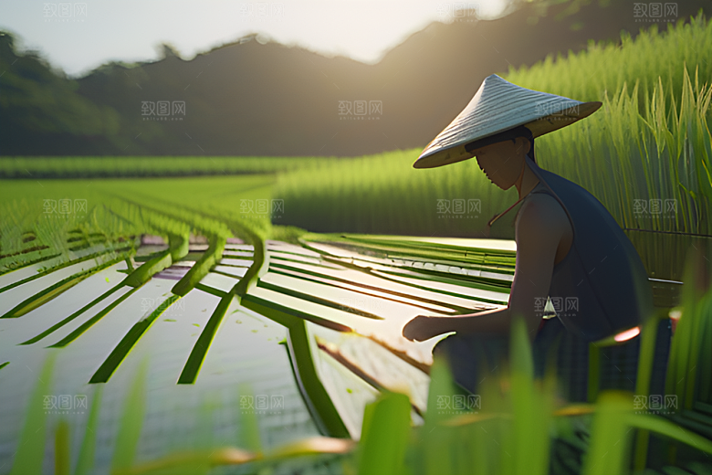 耕作于绿色世界中