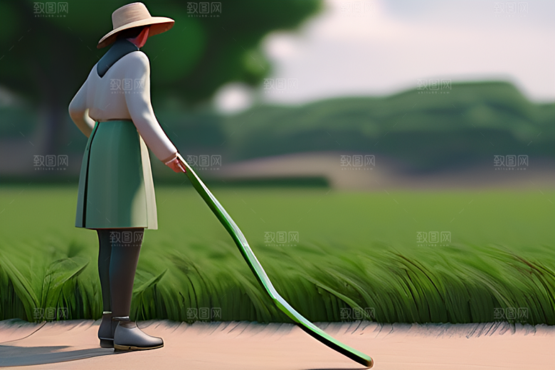 和谐自然的稻田画面