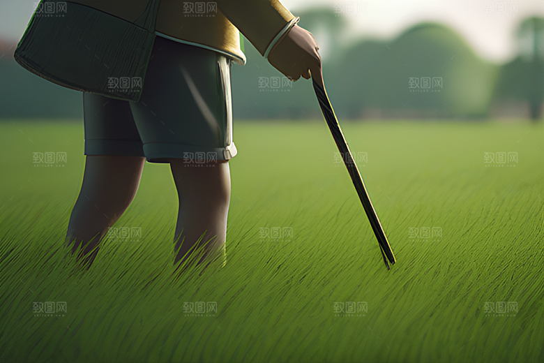 绿意盎然的农田景象