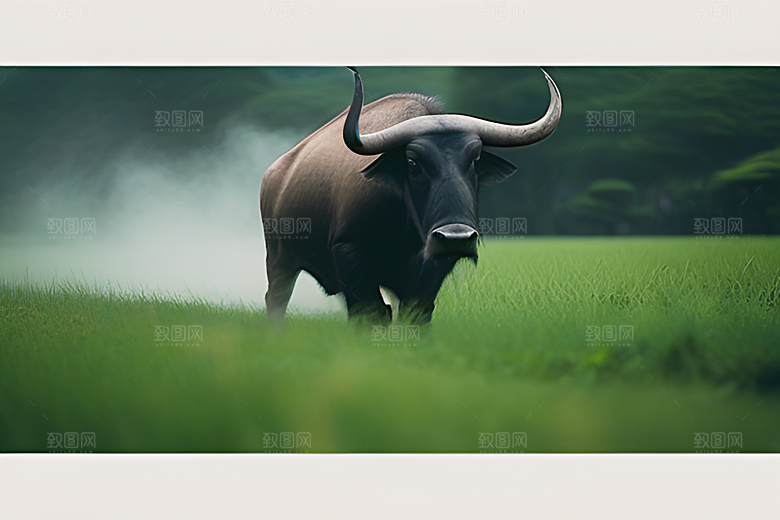 水牛背上的灌溉工具
