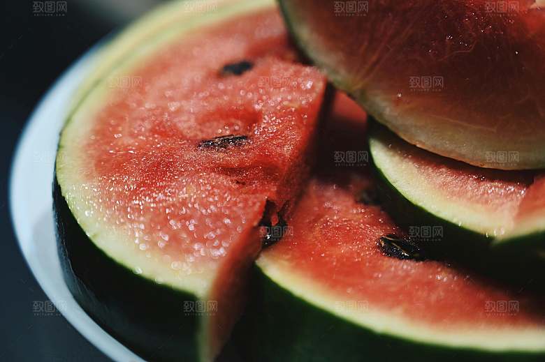 红色西瓜摄影素材