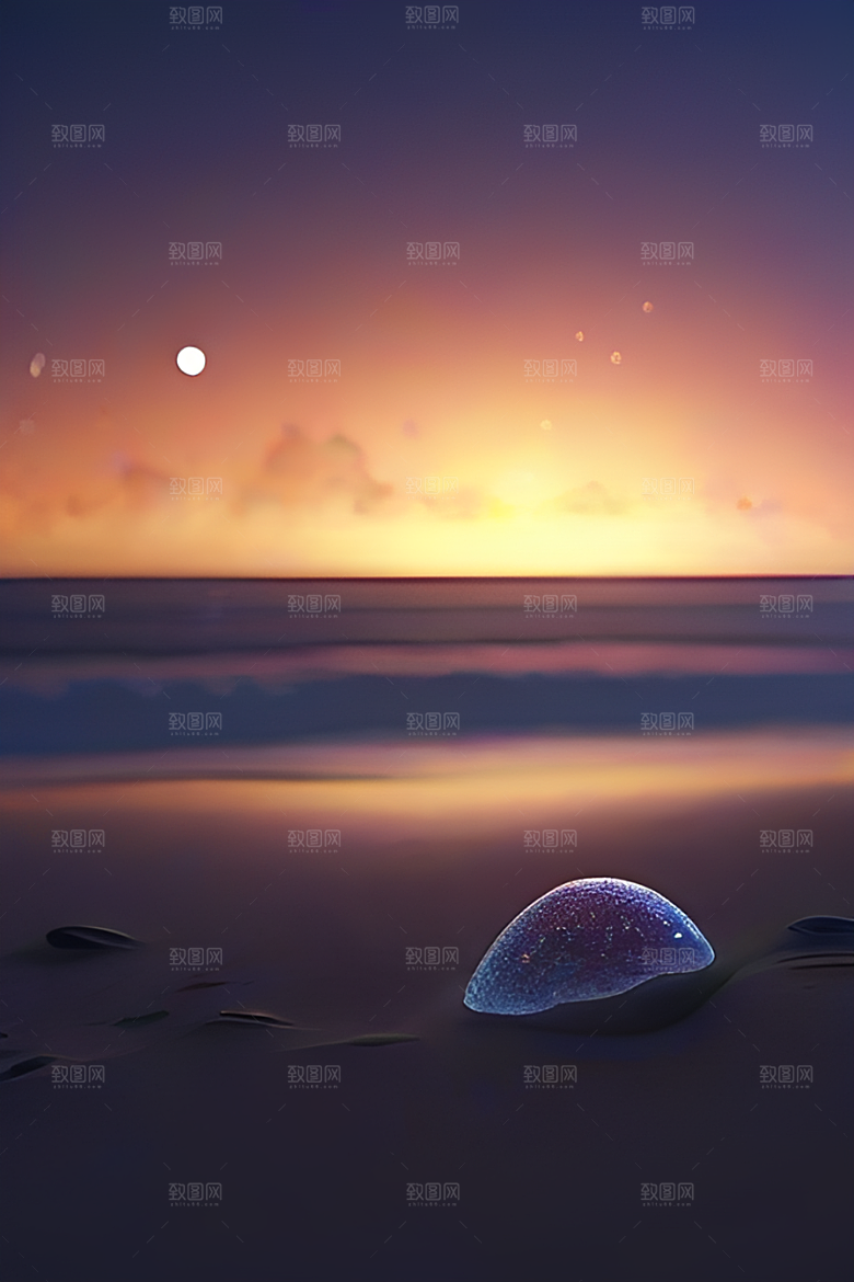 银色星空湖水下多彩云彩真实展现