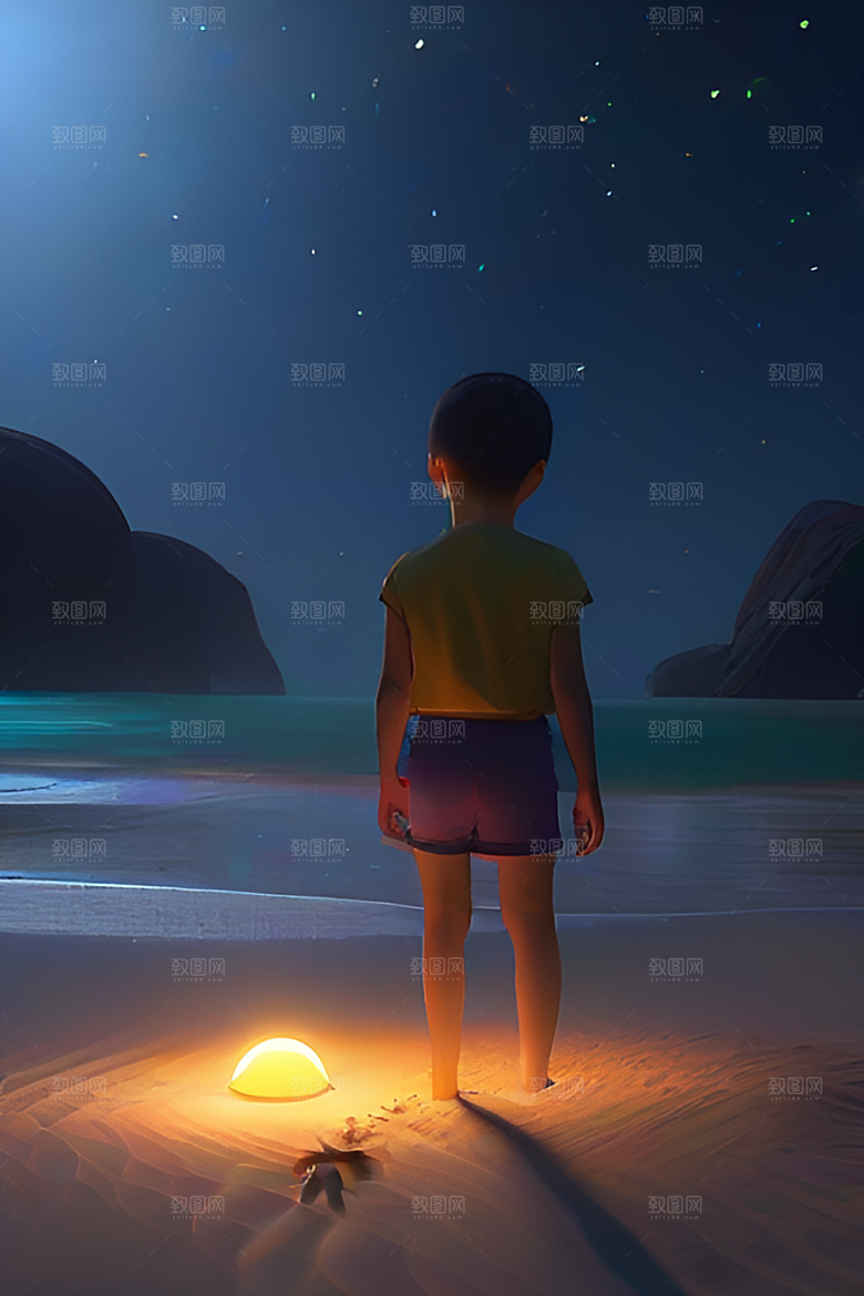 银色星空湖水下多彩云彩真实展现
