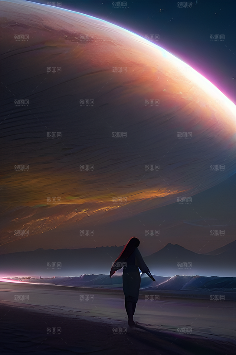 宁静湖面日落余晖真实拍摄的超宽视角