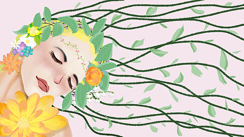 中国传统二十四节气春分节气插画