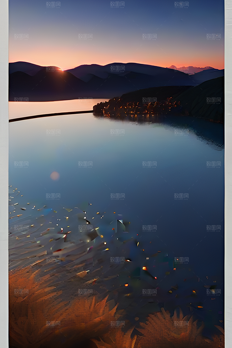 8K超高清展现的宁静湖光山色