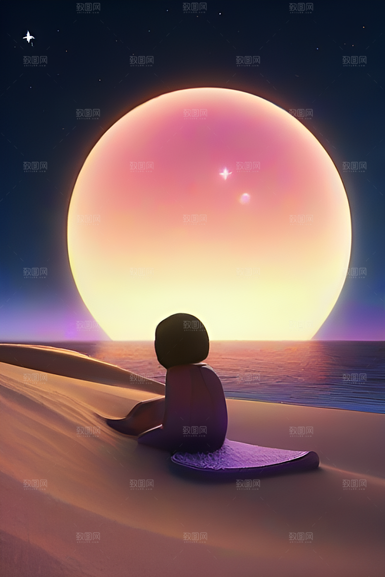 银色星空湖水下多彩云彩真实展现