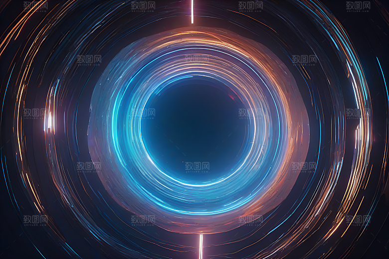 未来抽象蓝光线条背景图