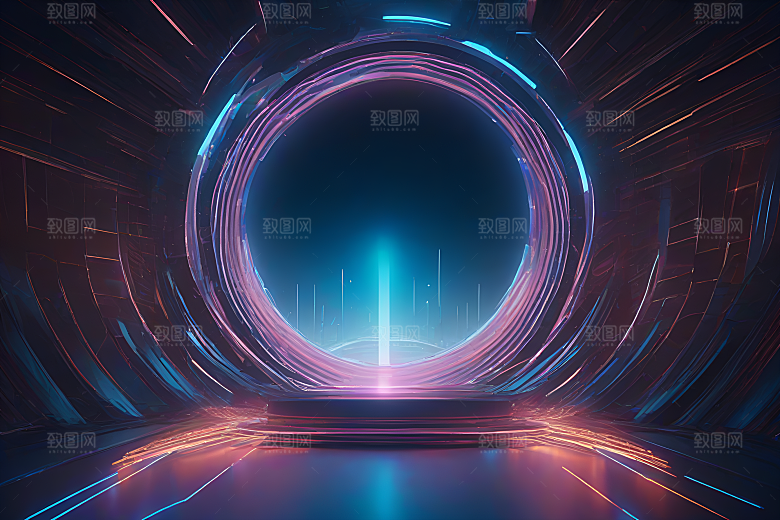 蓝光线条背景设计图片
