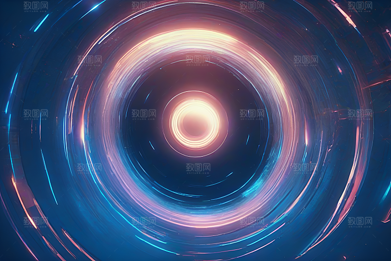 未来蓝光线条抽象设计图