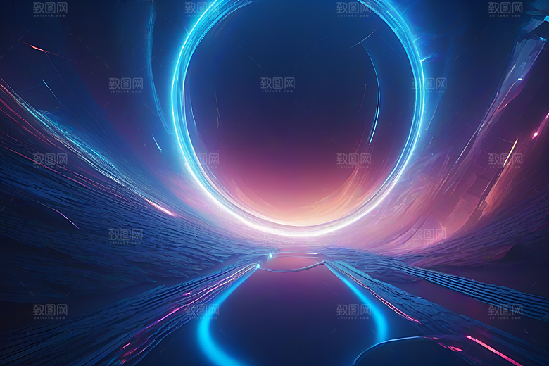 抽象蓝光线条背景设计