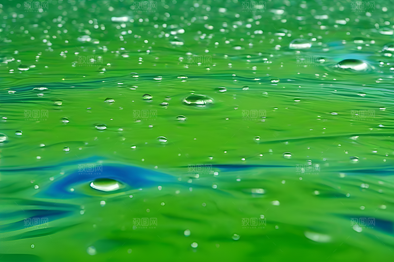 清新水滴照片蓝天绿水数字背景设计图