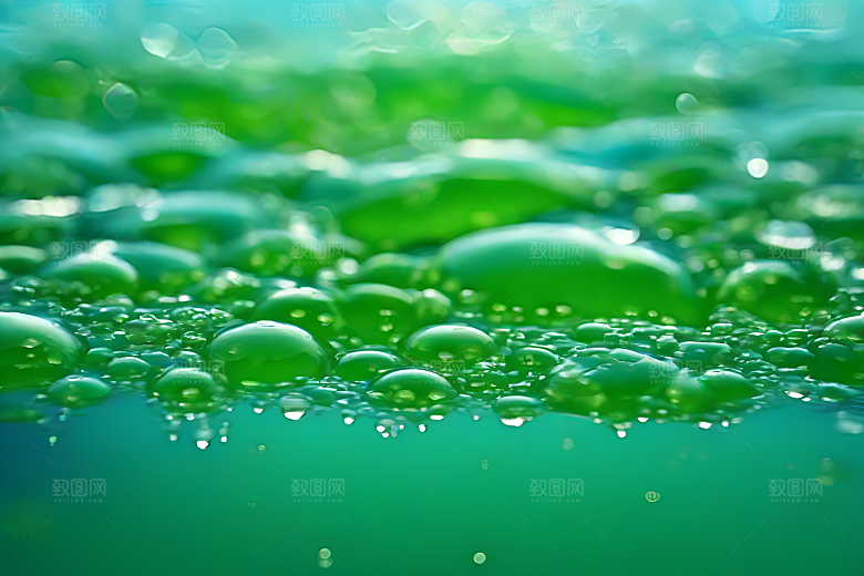 清新水滴照片蓝天绿水数字背景设计图