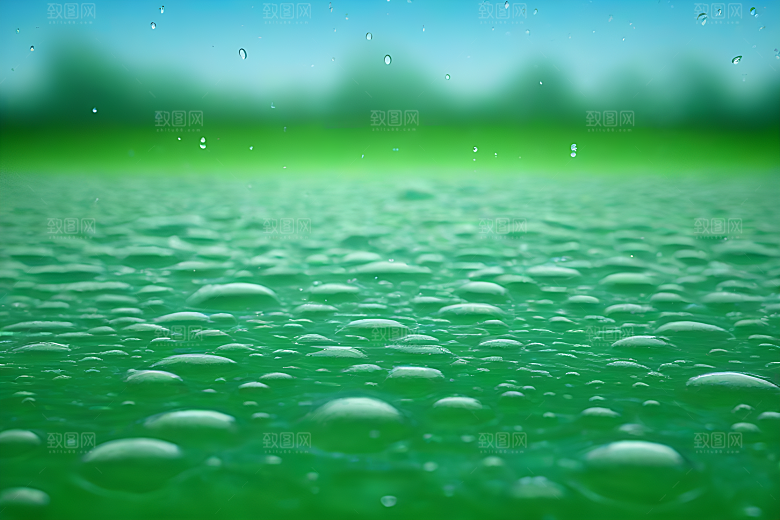 水滴水面照片蓝天绿水数字背景设计图片
