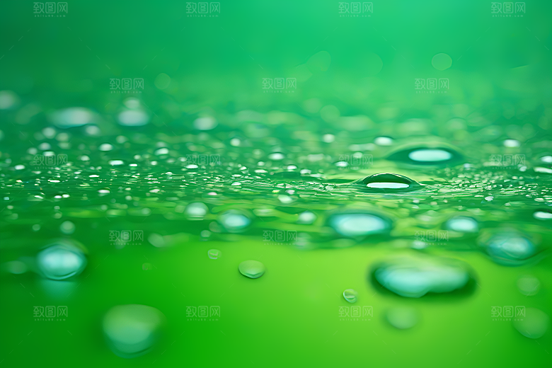 水滴水面照片蓝天绿水数字背景设计图片