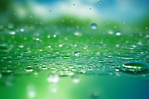 水滴水面照片蓝天绿水数字背景设计图片