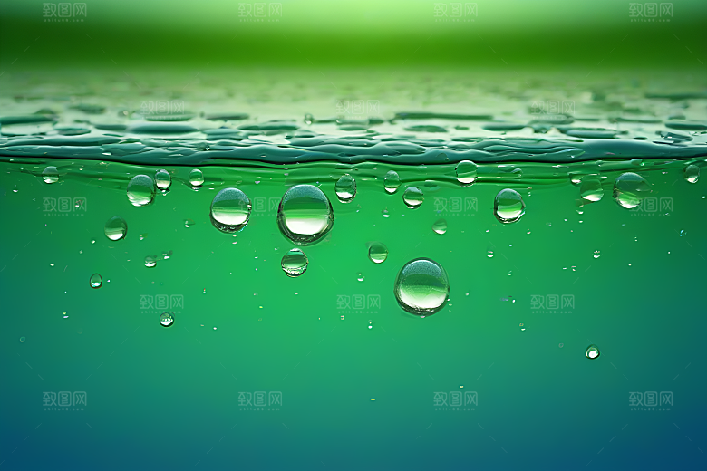 水滴水面照片蓝天绿水数字背景设计图片