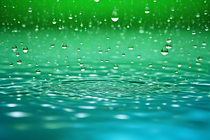 清新水滴照片蓝天绿水数字背景设计图片