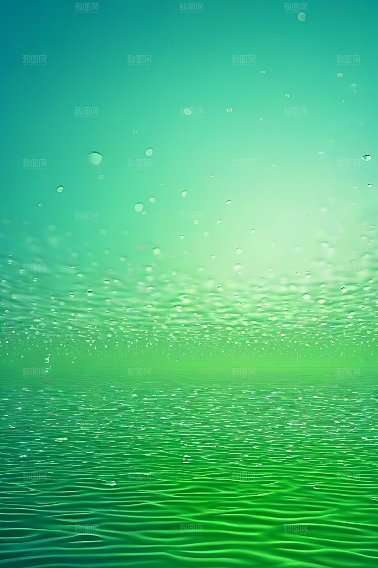 清新水滴照片蓝天绿水数字背景设计图片