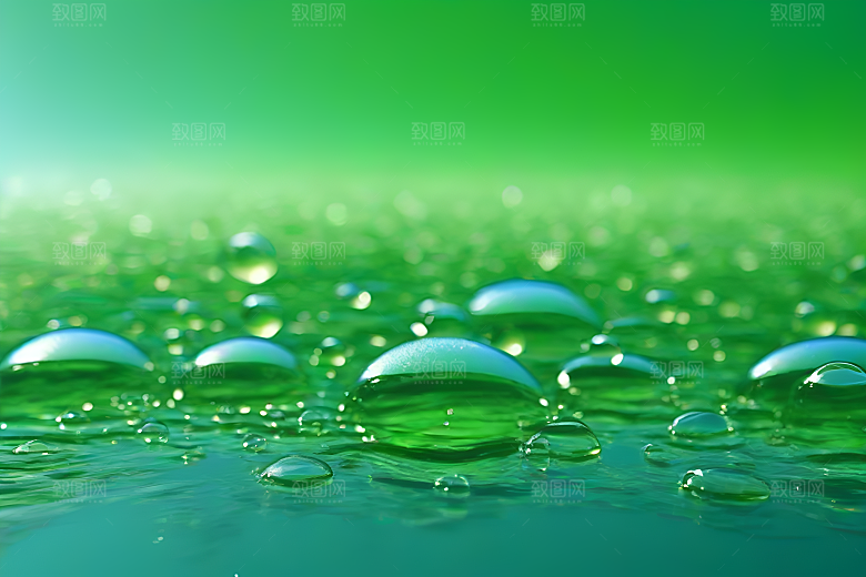 水滴照片绿水蓝天数字背景设计图片