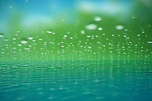 水滴照片绿水蓝天数字背景设计图片