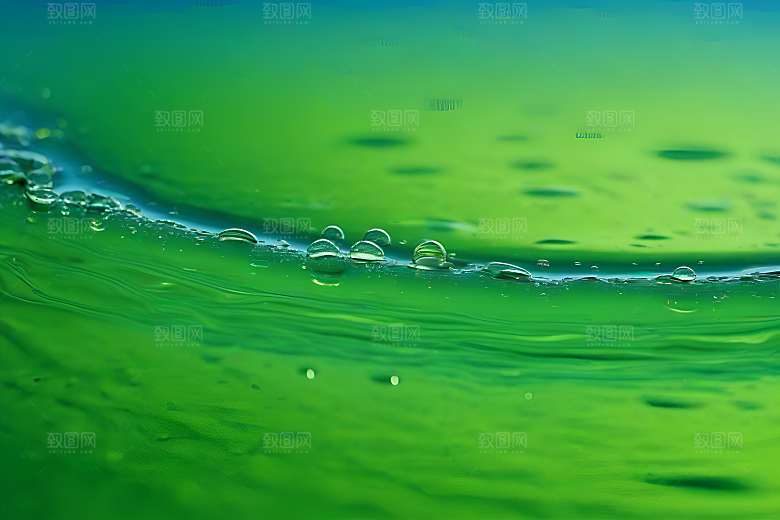 水滴水面照片与蓝天绿水数字背景图片