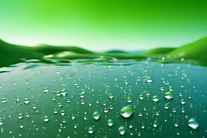 水滴水面照片蓝天绿水数字背景设计图
