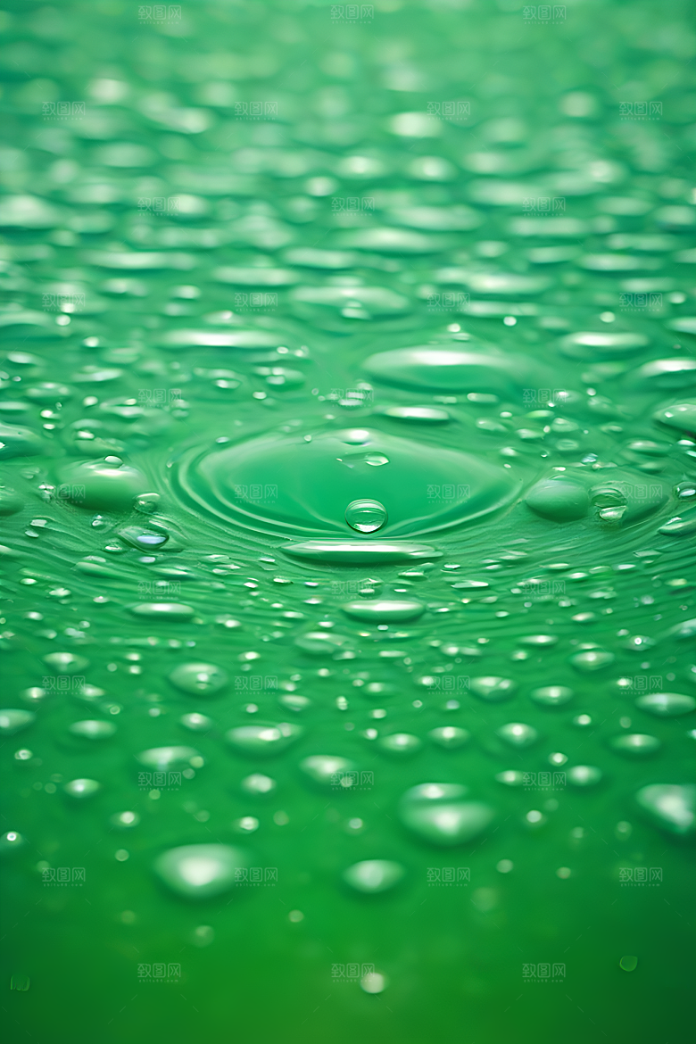 水滴水面照片蓝天绿水数字背景设计图