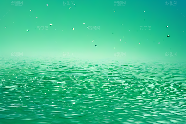 水滴水面照片蓝天绿水数字背景设计图