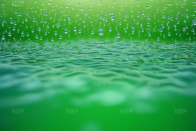 清新水滴照片蓝天绿水数字背景设计图